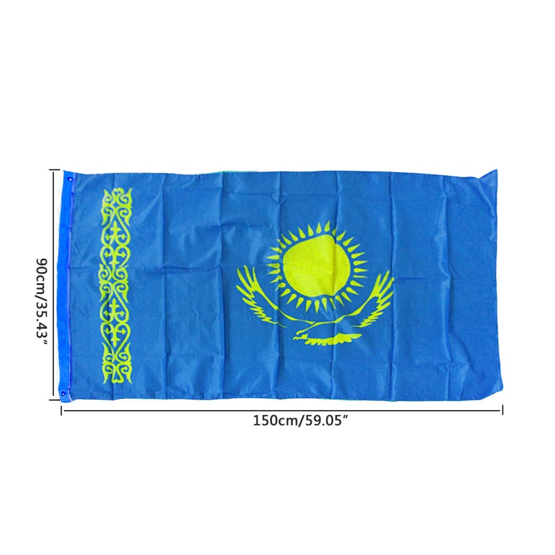 Lá Cờ Kazakhstan Chất Liệu Polyester Dùng Để Trang Trí Tiệc