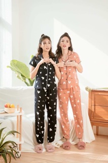 đồ bộ bambi ngắn tay lụa satin