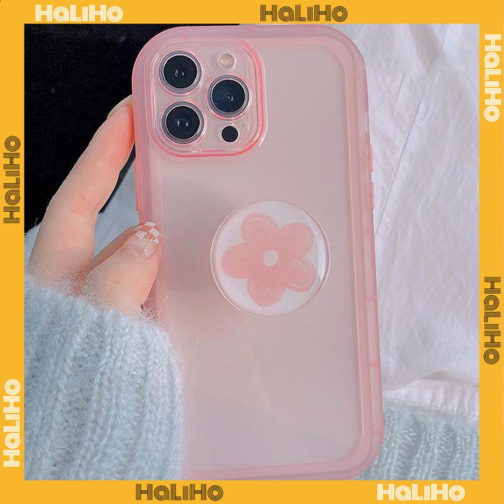 iPhone Case with Grip Cute Folding Stand Clear Case Soft Case TPU Airbag Shockproof Protection Camera Candy Color Compatible For iPhone 14 Pro Max 14 Plus 13 Pro Max 12 11 XR 7Plus