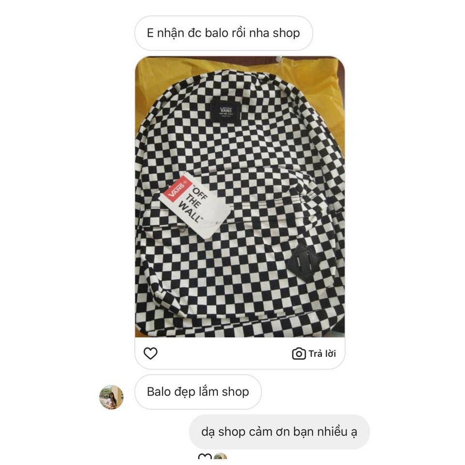 BALO HỌC SINH VAN.S CHECKERBOARD