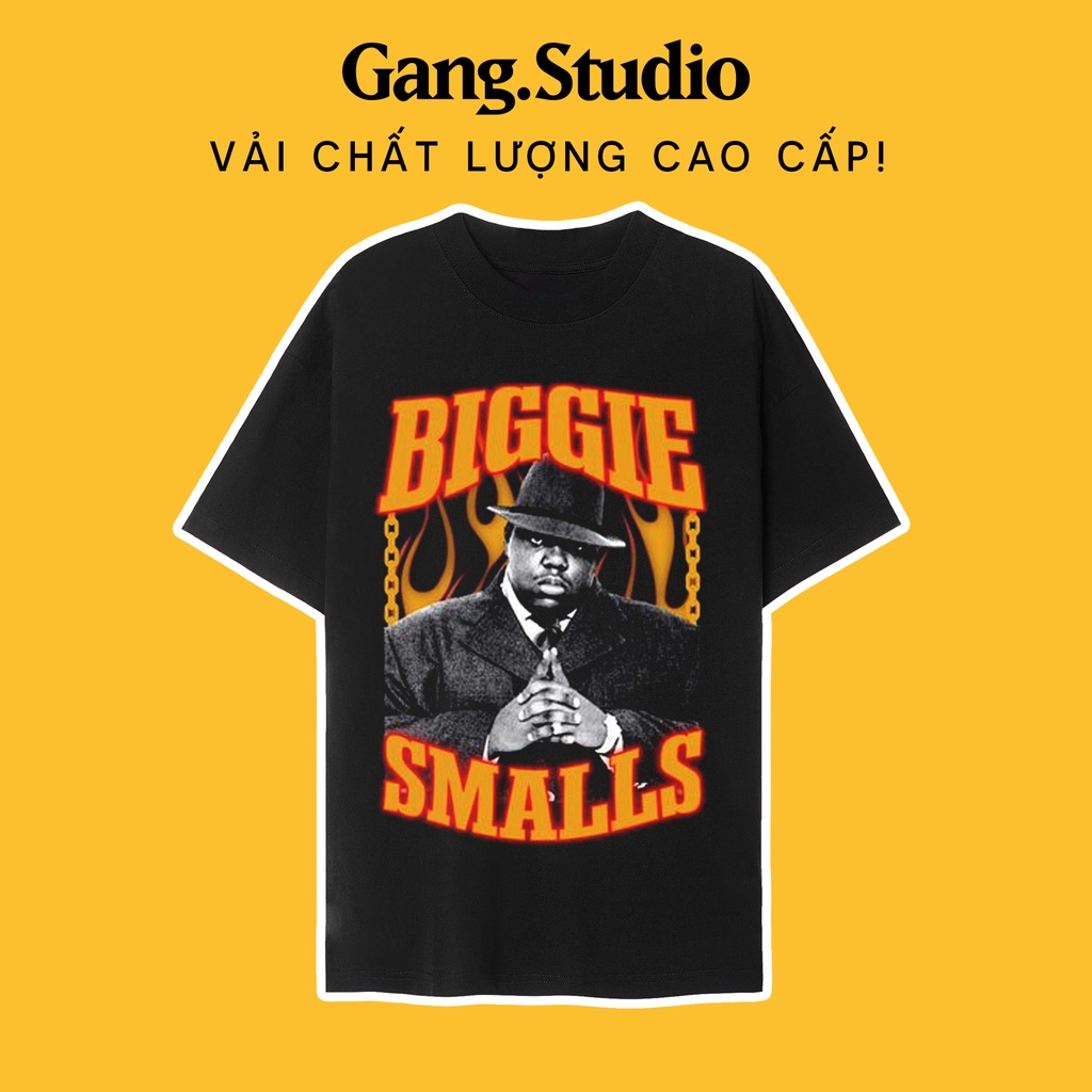 Áo thun BIGGIE SMALLS Vintage Hiphop vải cao cấp phong cách nặng động, form siêu đẹp in hình BIGGIE 
