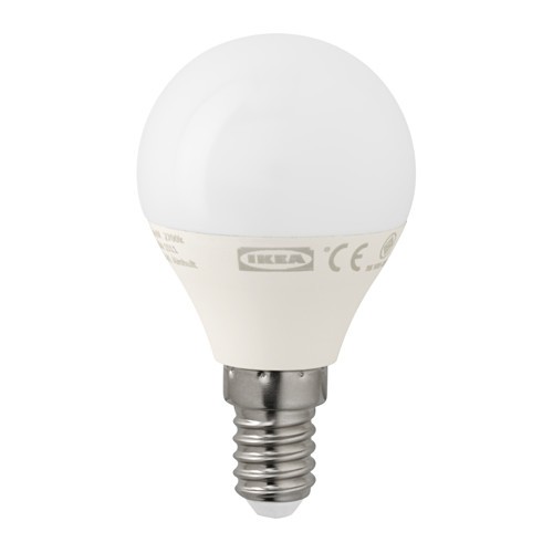 Bóng đèn LED chính hãng IKEA đui E14, công suất 4.5W, quang thông 470lm ánh sáng Vang