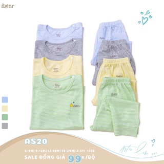 [SALE SỐC ] Bộ dài vai sọc mới vải sợi tre Astar cho bé (6M-3Y)