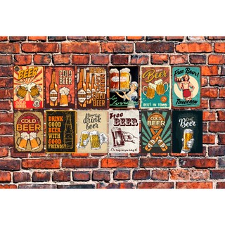 Tranh Thiếc (Poster kim loại) Chủ Đề "Quán Bia" 3