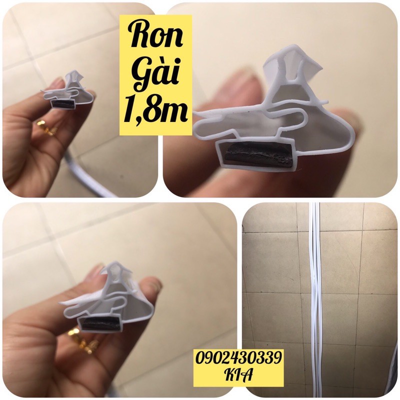 Ron tủ lạnh kiểu Gài gắn sẵn nam châm 1m8 – Gioăng tủ – Zoăng tủ lạnh