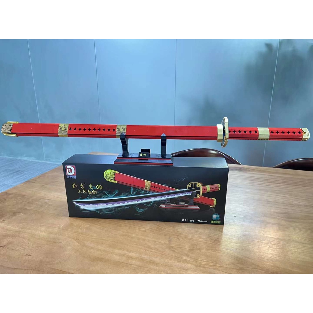 Đồ chơi Lắp ráp kiếm nhựa One Pieces Zoro Sandai Kitetsu Samurai  Katana Building Blocks Wado Ichimonji DK1508 1509