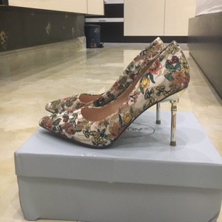Giầy Cao Gót cao cấp họa tiết bông hoa hàng Quảng Châu(Có ảnh thật)