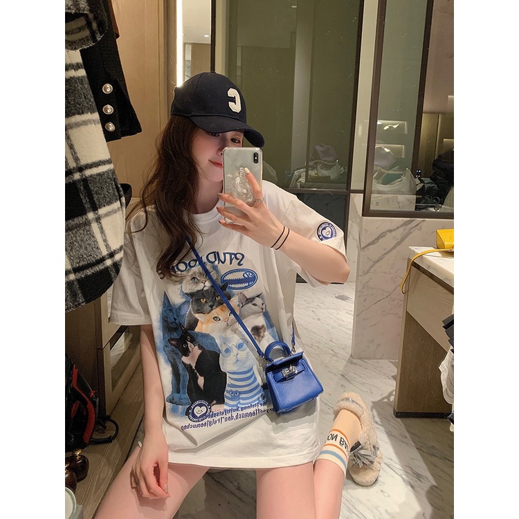 NRVP Áo Thun Nữ Tay Ngắn Cổ Tròn Cỡ Lớn Thời Trang Hàn Quốc