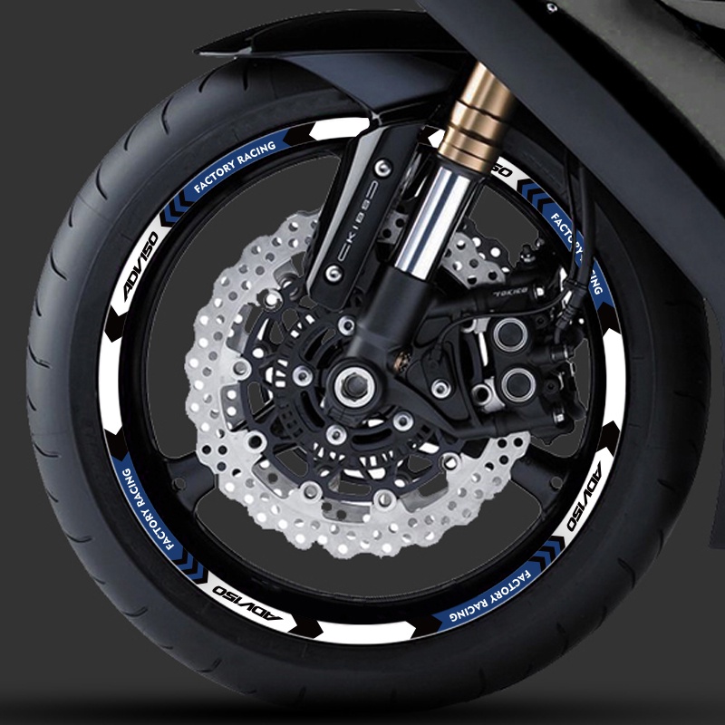 Miếng Dán Trang Trí Vành Bánh Xe Mô Tô honda avd 150 13/14 inch Phản Quang