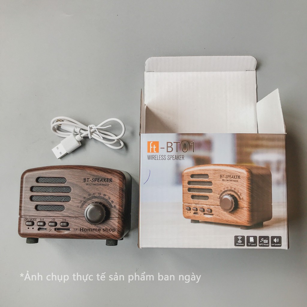 Loa Bluetooth mini - Loa Cổ FT05 và BT01 phong cách cổ điển classic style âm thanh siêu trầm