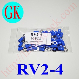Đầu cốt điện rv2-4 màu xanh