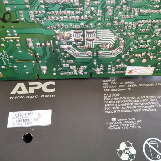 BO MẠCH BỘ LƯU ĐIỆN (UPS) APC BE500R-AS (500VA-300W)