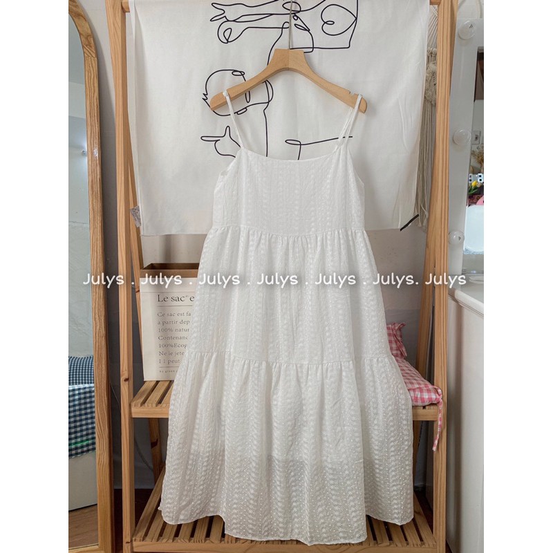 [Mã FAGREEN245 giảm 10% tối đa 30K đơn 99K] Váy thô 2 dây thêu hoa (ảnh thật shop chụp kèm video) | BigBuy360 - bigbuy360.vn