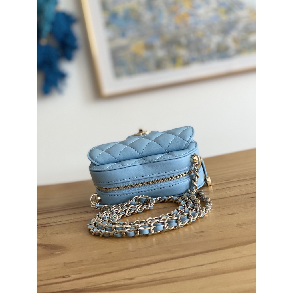 Túi đeo chéo nữ da thật thời trang cao cấp 𝘾𝙝𝙖𝙣𝙚𝙡 𝘾𝙝𝙖𝙣n𝙚𝙡 CN thiết kế hình trái tim