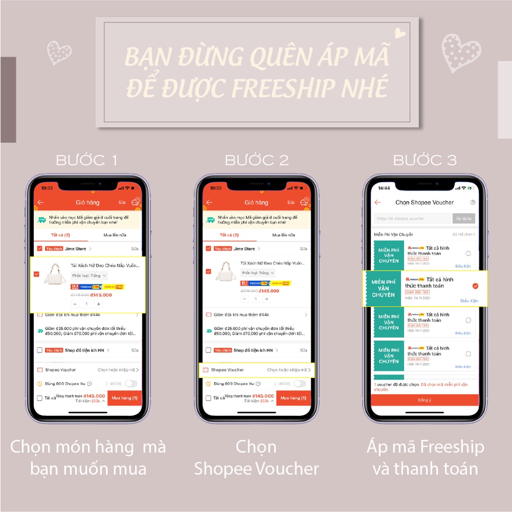 Túi Mini Đeo Chéo Siêu Cá Tính Nhỏ Gọn Tiện Lợi JIME STORE T06