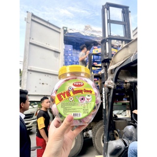 Hũ 50 viên kẹo dẻo có nhân siro Gummy Candy hình con mắt Thái Lan siêu ngon giá sỉ rẻ vô địch cực rẻ hàng sẵn