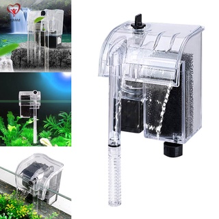 Aquarium Power Filter Waterfall Water Pump Circulation Fish Tank Mini External Hanging Filter Device