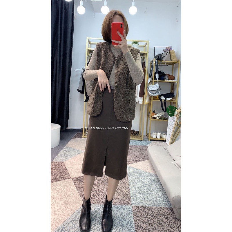 Chân váy dạ dài qua gối kèm đai các kiểu | BigBuy360 - bigbuy360.vn