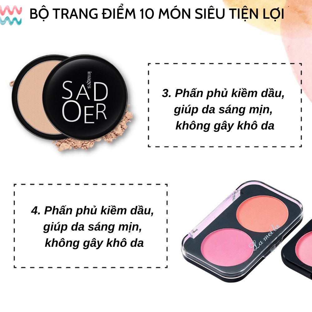 Bộ trang điểm chuyên nghiệp 10 món makeup cơ bản đầy đủ hottrend xài là đẹp Hatola | BigBuy360 - bigbuy360.vn