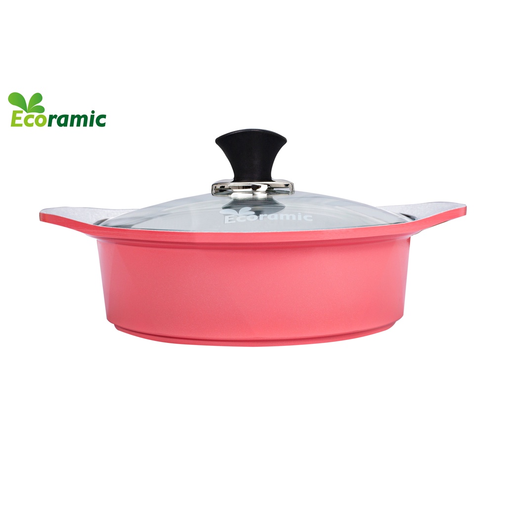 Bộ 3 nồi đúc từ ecoramic  kích thước 20cm, 22cm, 24cm sài trên mọi loại bếp /tặng kèm 1 cặp nhấc nồi silicon- mykit.vn