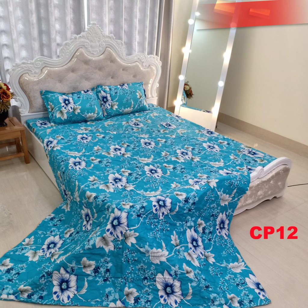 Bộ ga gối, vỏ gối ôm cotton poly CP25 tăng sự sang trọng cho phòng ngủ, hàng loại 1, đẹp sắc nét