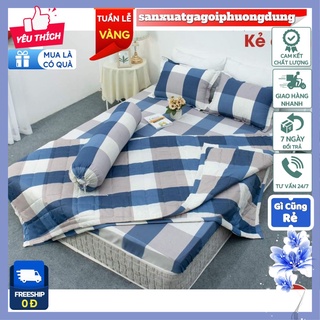 Bộ ga gối 3 món 1m2x2m,1m6x2mvải cotton poly