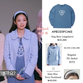 Áo khoác blazer kẻ caro xanh giống Jennie BLACKPINK, Jessica SNSD