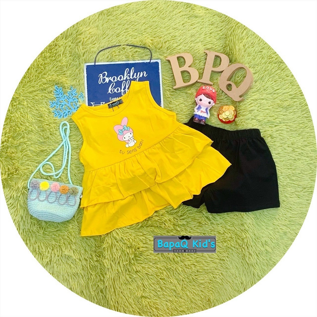 ☘️Bộ thun bé gái 2 tầng Thỏ dễ thương