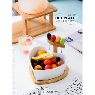 [Hàng order] Khay sứ đựng bánh mứt kẹo trái cây hình trái tim siêu xinh