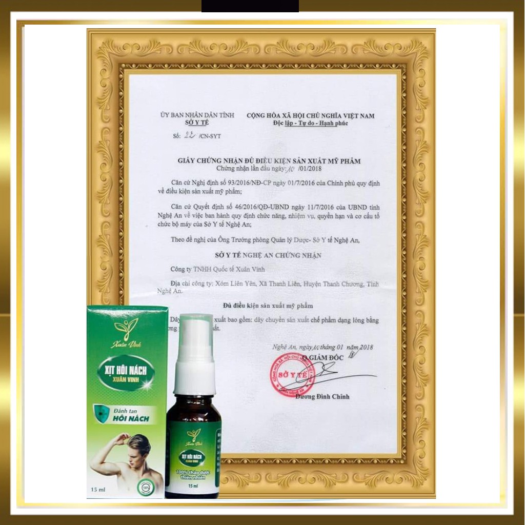 Xịt Khử Mùi Hôi Nách Xuân Vinh ✔ Hiệu Quả Mồ Hôi, Hôi Nách 20ml | BigBuy360 - bigbuy360.vn