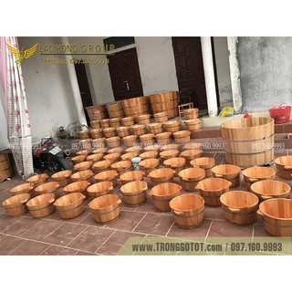 CHẬU GỖ NGÂM CHÂN GIÁ TẠI XƯỞNG
