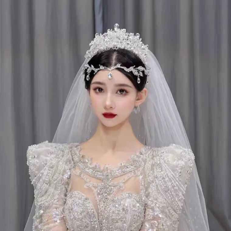 [Aishang Xinh Đẹp] Vương Miện Công Chúa Đính Đá Sang Trọng Cho Cô Dâu Cao Cấp Thời Trang