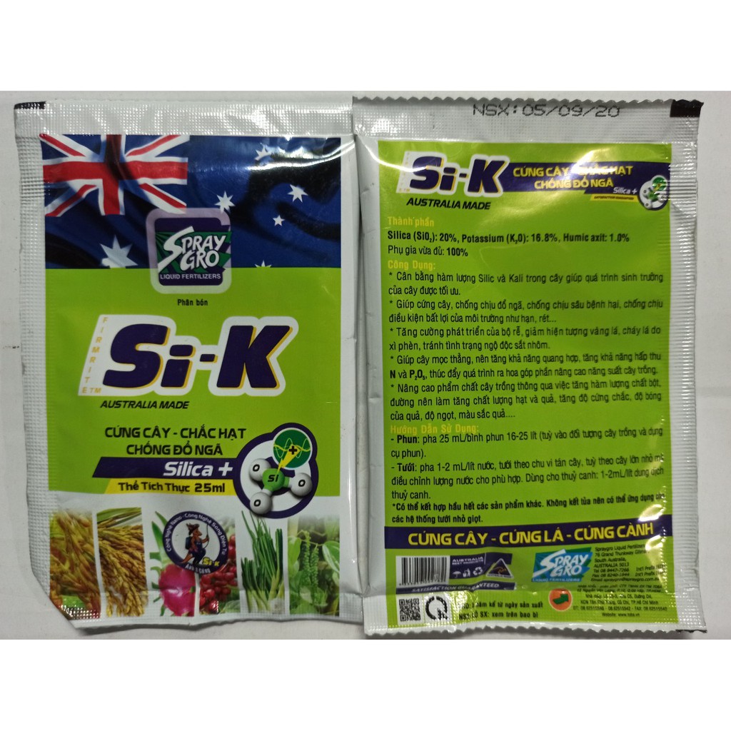 Phân Bón Lá Si-K Nhập Khẩu Úc - 25ml/gói