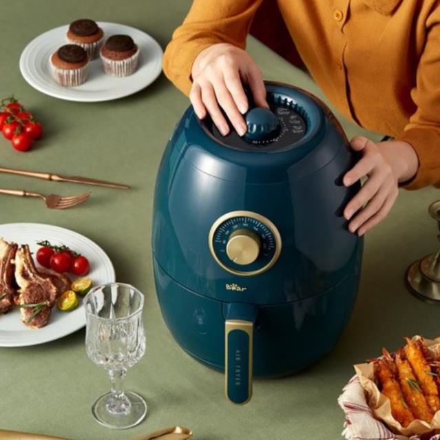 [HOT - XẢ KHO] Nồi chiên không dầu Bear 3.6L QZG-A14D1 Lòng nồi thép không rỉ phủ chống dính - Bảo hành 18 tháng