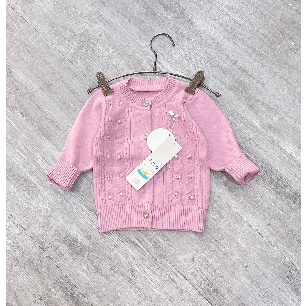 Áo khoác len cho bé gái hàng Quảng Châu- Áo len Cardigan cho bé gái K069