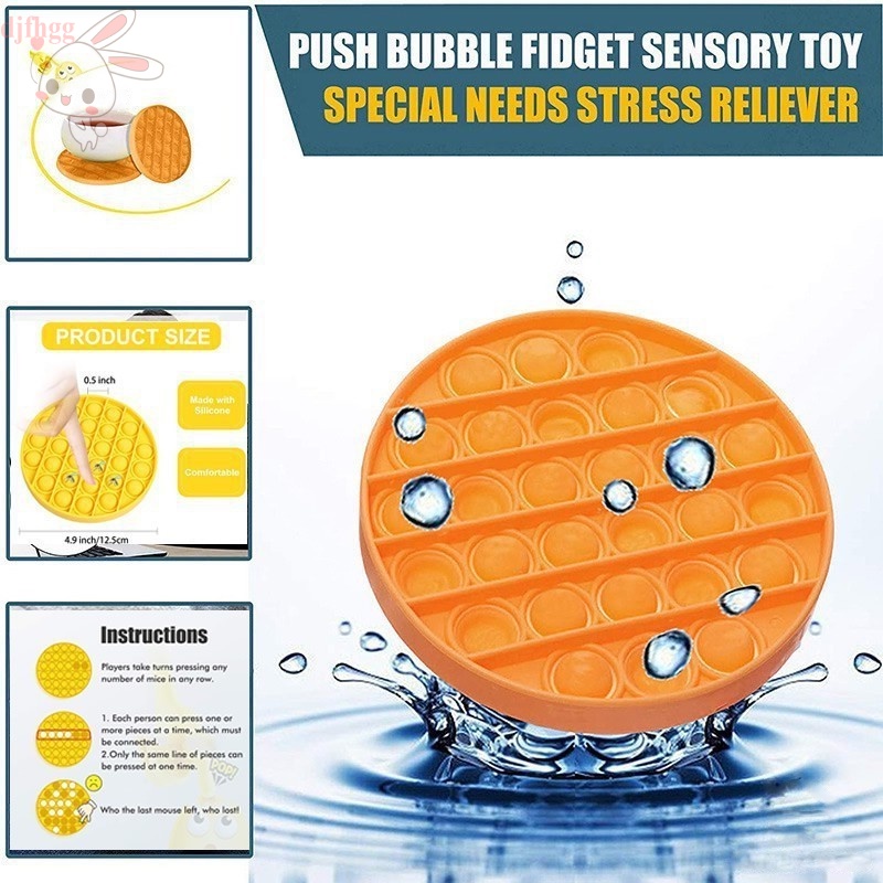 【Giao hàng nhanh】Push Pop It Fidget Toy Đồ chơi Rainbow  Color Finger Pressure Bubble Sensory Toys đồ chơi Bóp bong bóng thư giãn xả stress / Đẩy bong bóng Giúp Giảm Căng Thẳng Hiệu Quả