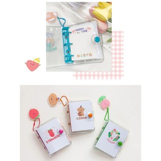 Bìa sổ còng mini nhựa trong suốt (có sheet, giấy refill)