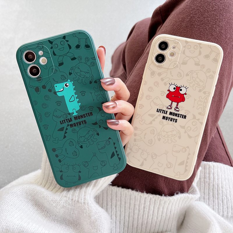 Monster Dinosaur Cube Edge Soft Silicone Case Realme 5 5S 5i C3 C15 C12 Narzo 20 7i C17 8 Pro C11 Casing Note 7 8 9 10 11 Pro 9A 9C Poco X3 Pro NFc M3