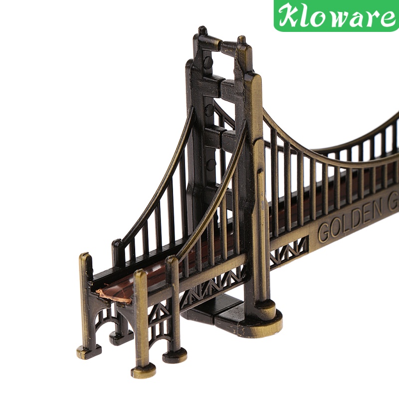 Architecture Metal 7&quot; Golden Gate Bridge Model Replica Travel Souvenir Decor