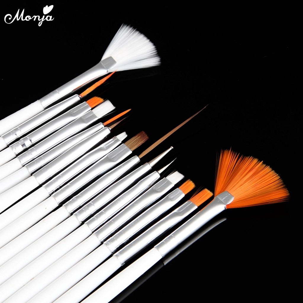 Monja Bộ Phụ Kiện Gồm Cọ Và Bút Trang Điểm Cho Móng Tay Tiện Dụng Bền Bỉ DIY Tại Nhà