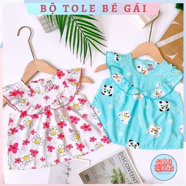 [QUÀ XINH 10K] Đồ Bộ Bé Gái SABAKIDS Xinh Xắn Cực Mát Ít Nhăn Cho Bé 7-10kg