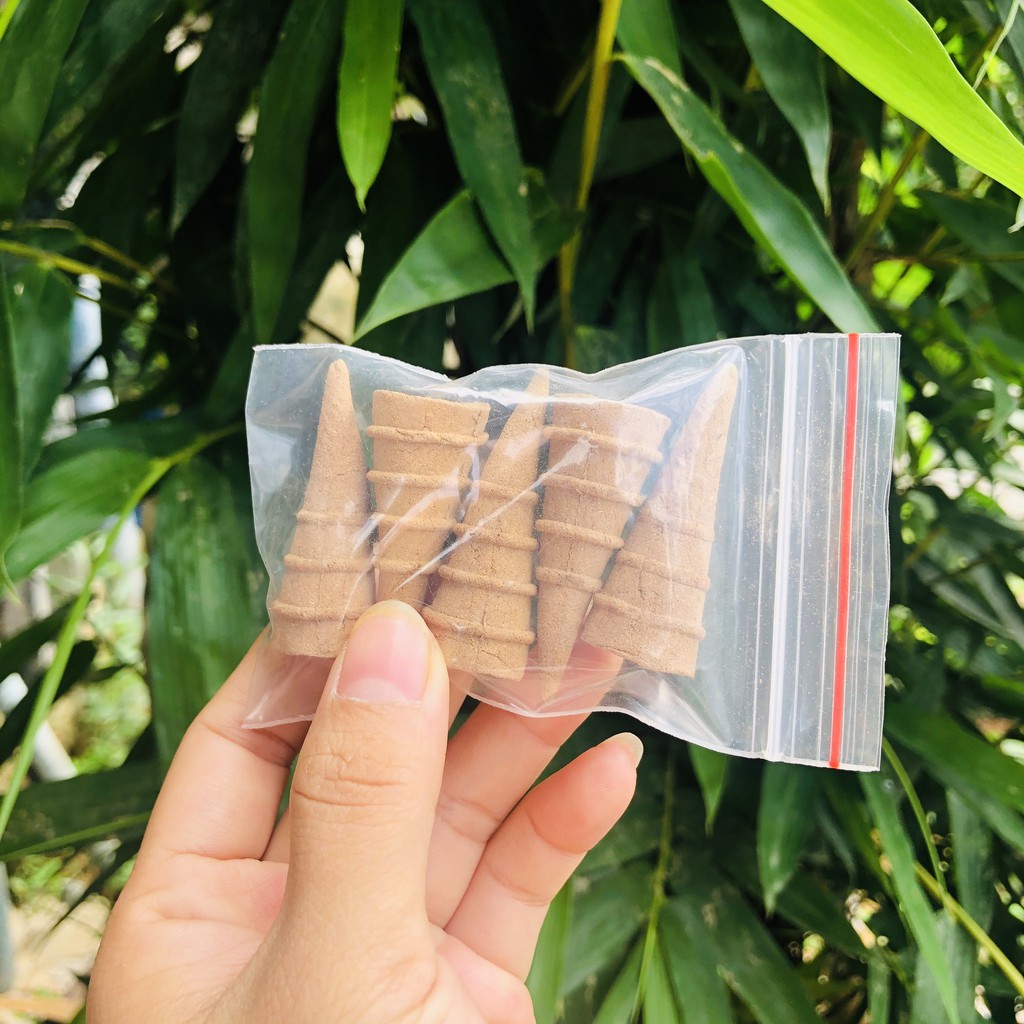 Hương Nụ Trầm Sen Sạch cao cấp dùng lư xông 5 viên - Hương Trầm Sạch Búp Sen