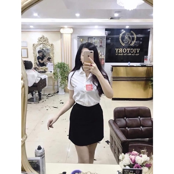 Áo sơ mi trắng tay ngăn Hàng Vnxk