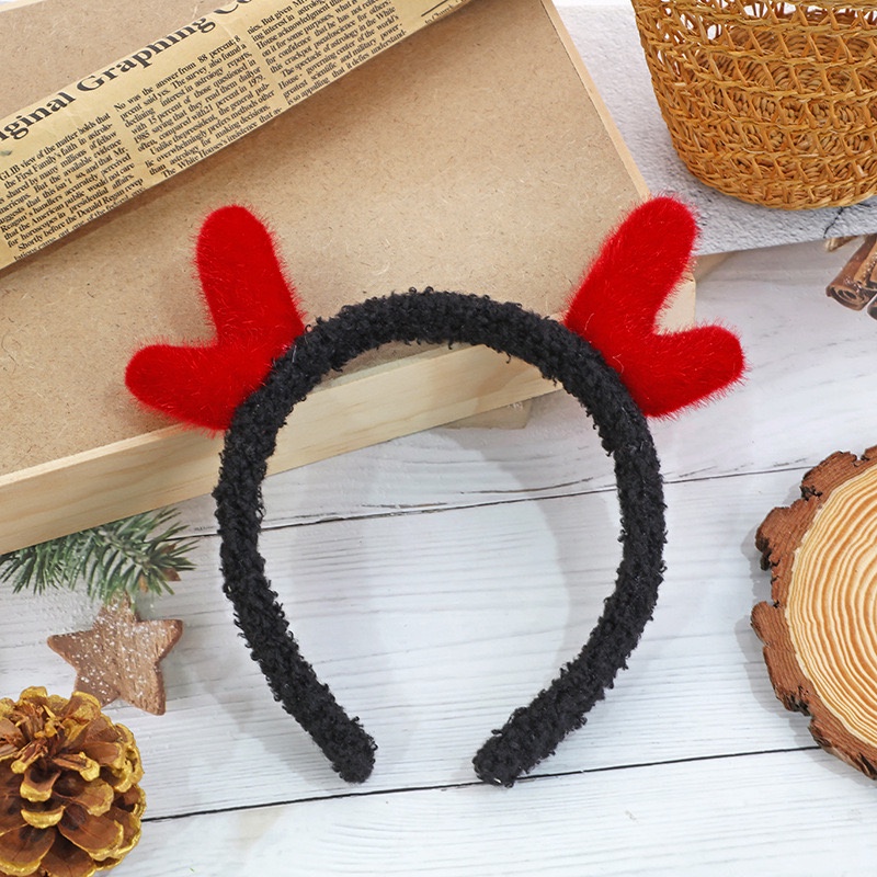 Kẹp tóc hình sừng hươu phong cách giáng sinh