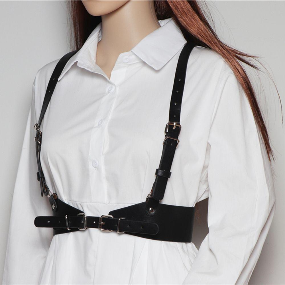 Đai Nịt Bụng Bằng Da PU Co Giãn Phong Cách Gothic Cổ Điển Thời Trang Cho Nữ