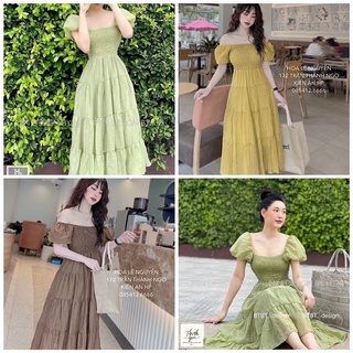 ✅FREESHIP✅Váy tơ hai lớp chun ngực trễ vai cực xinh.Đẹp Uy Tín