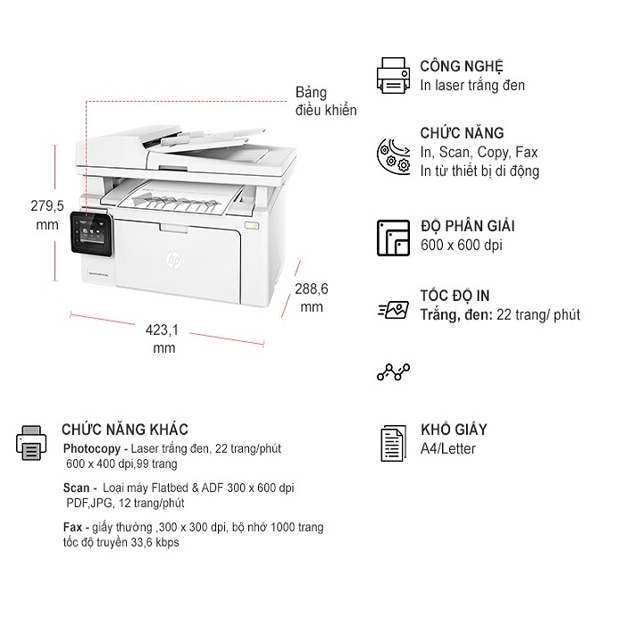 Máy in HP LaserJet Pro MFP M130fw