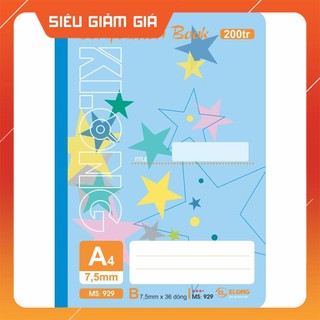 Sổ may dán gáy klong a4 - 200 trang; ms 929 - sỉ ib