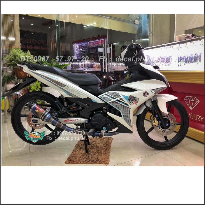 Tem Rơi Exciter 150 Y15zr Trắng Xanh (V)