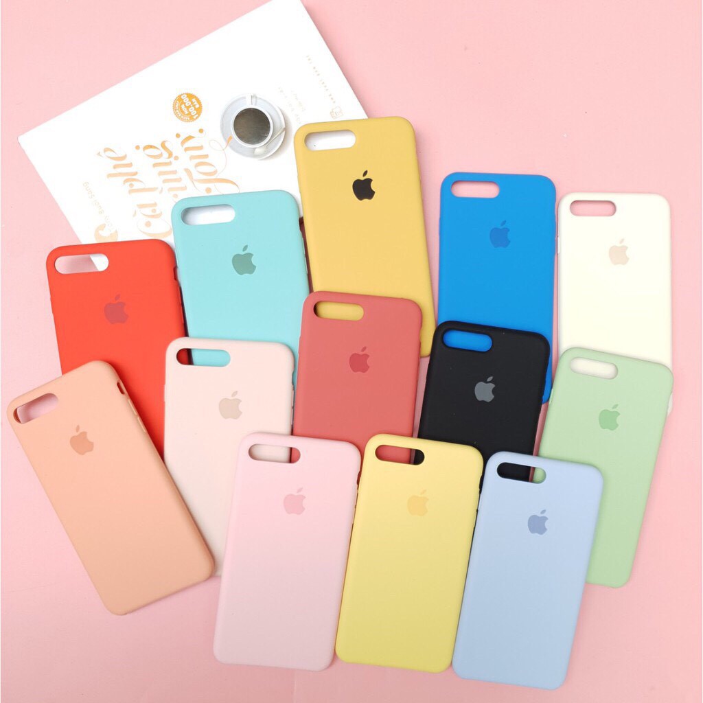 Ốp Lưng Iphone - Ốp chống bẩn Logo táo Lót Nhung nhiều màu đẹp (11/11Pro/11PRM)